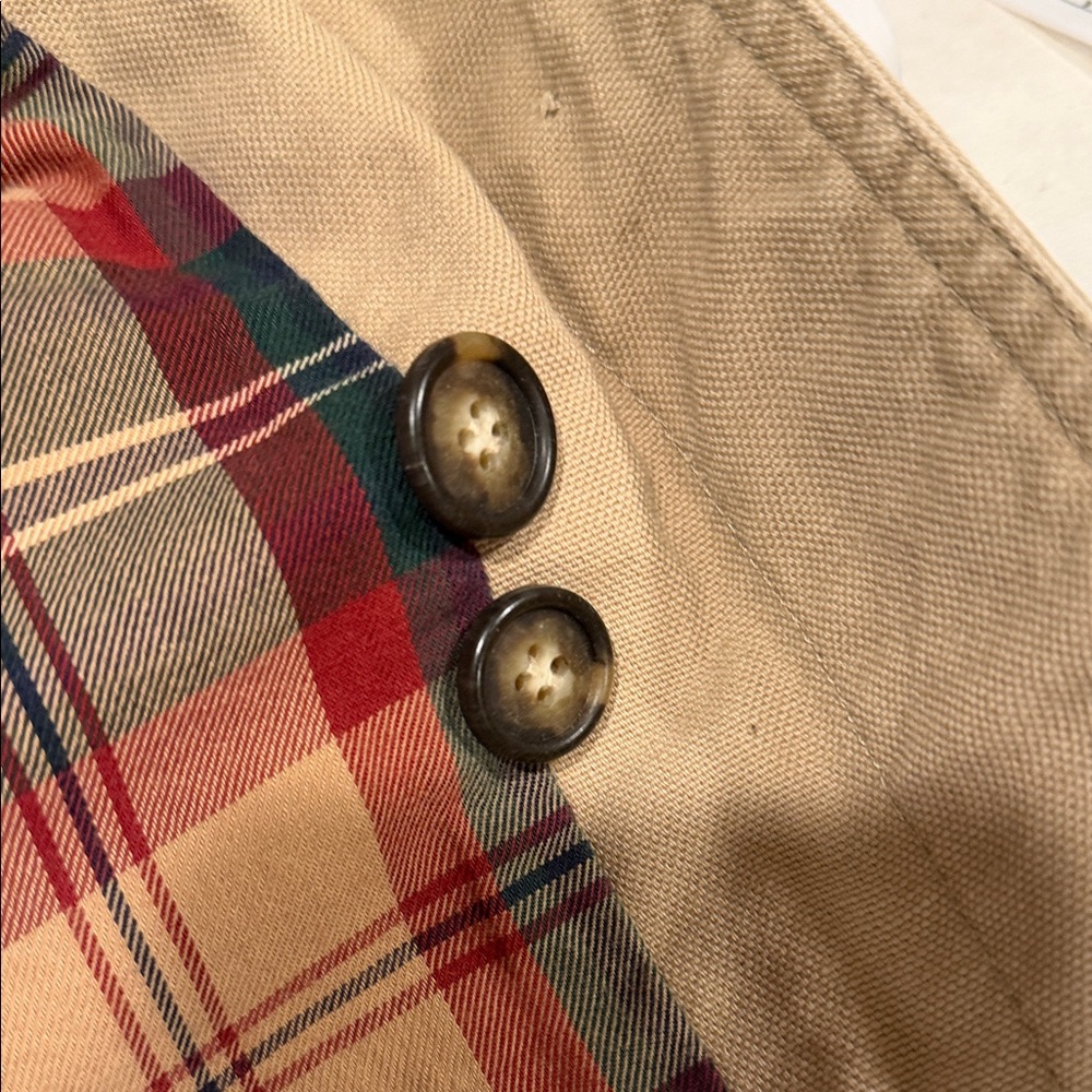 Lands' End Tan Utility Jacket with Brown Corduroy Collar - Picture 13 of 14
